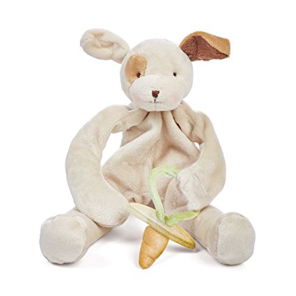 Bunnies By The Bay Best Friend Skipit Puppy Silly Buddy, Tan with Pacifier Holder