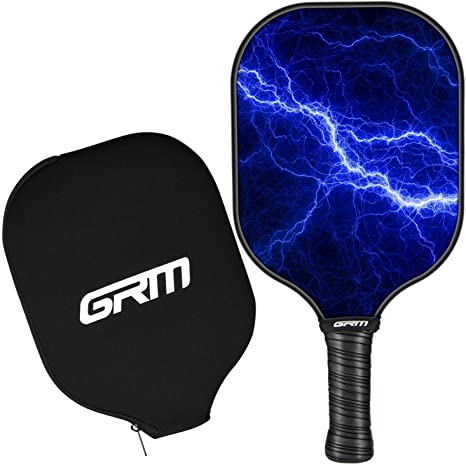 GRM Pickleball Paddles, Lightweight Pickleball Paddles Set Honeycomb Composite Core and Premium Graphite Rackets Pickleball Set with Portable Paddle Bag