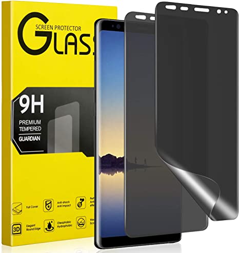 Maxwolf Galaxy Note 8 Privacy Screen Protector, [Anti-Spy] [Case Friendly] [Full Coverage] [Anti-Scratch] [3D Curve Edge] Premium Flexible Film Screen Protector for Samsung Galaxy Note 8 [2-Pack]