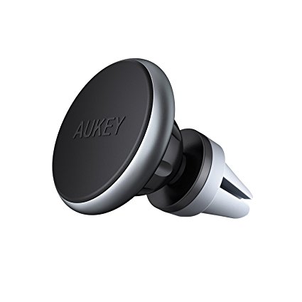 AUKEY Car Mount Air Vent Magnetic Cell Phone Holder for iPhone 7/6S/Plus/Mini Tablets and other Android, Windows Smartphones - Space Gray