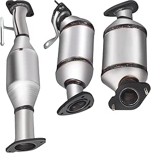 Mophorn Catalytic Converter, 3 Pcs Exhaust Pipe Stainless Steel High Flow Cat, for Chevrolet Traverse 09-17 3.6L V6/Buick Enclave 07-10/GMC Acadia 07-17/Saturn Outlook 3.6L 07-10 (EPA Compliant)