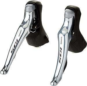 SHIMANO 105 ST-R7000 105 double mechanical 11-speed STI levers, pair, Silver