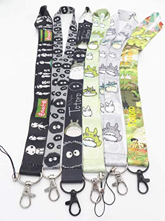 6 Assorted Miyazaki My Neighbor Totoro & Characters Phone Key Chain Strap LANYARD Set #9
