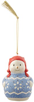 Lenox Lit Christmas Sweater Ornament, Snowman