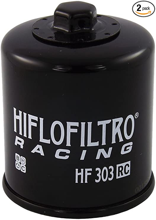 Hiflofiltro HF303RC-2 Black 2 Pack Premium Oil Filter, 2 Pack