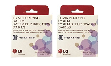 LG LT120F Replacement Fresh Air Filter for Refrigerators, White (2 Filters)
