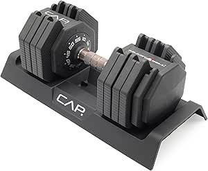 CAP Barbell ADJUSTABELL® Dumbbell |12.5lb, 25lb, 55lb | Single or Pair