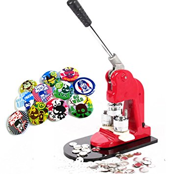 VEVOR Button Badge Maker Machine with Button Parts and 1Inch Circle Cutter Button Maker 1000 Piece (1000 Buttons)