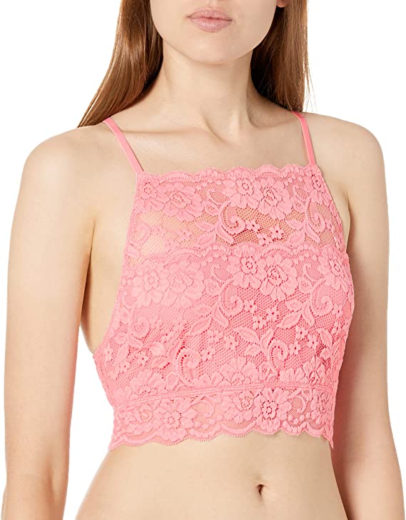 Amazon Brand - Mae Women's High-Neck Lace Bralette (for A-C cups)