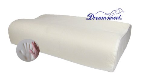 Dreamsweet Contour Memory Foam FIRM Bed Pillow for Cervical and Neck Comfort w Adjustable Pad X Large