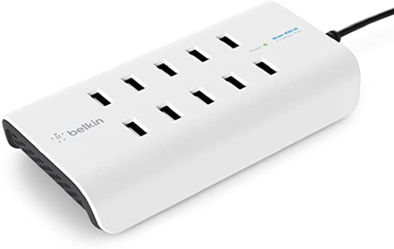 Belkin Rockstar 10-Port USB-A Charger (10 x 2.4 A Fast Charging), White