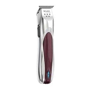 WAHL A.LIGN 5 Star Li-ion Professional Trimmer, Cord/Cordless Operation, Extra Wide T-Shaped Blade Adjustable to Zero-Gap, Excellent for Lining and Artwork, 0.4 mm Cutting Lenght, Smart LED Indicator, 3 Hours of Runtime, 2 Years Warranty, 3024194