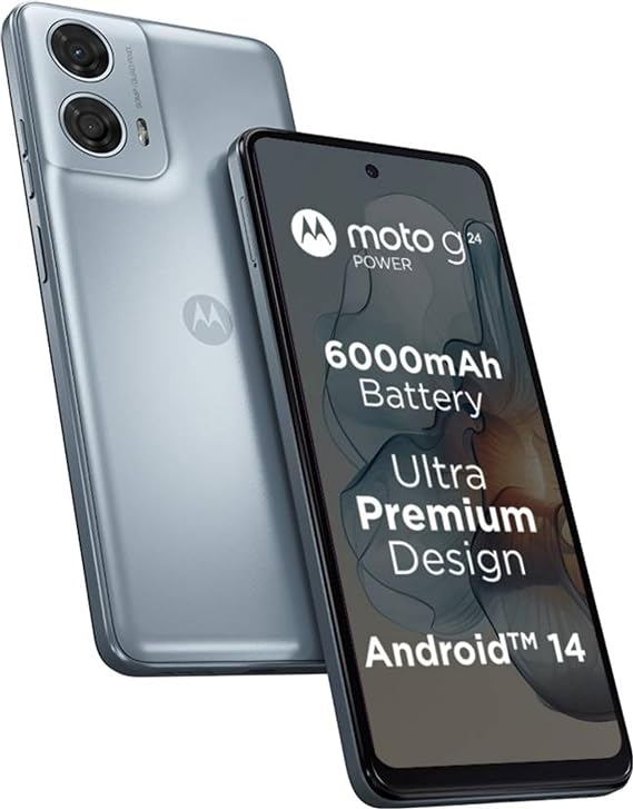 Motorola G24 Power (Glacier Blue, 8GB RAM, 128GB Storage)