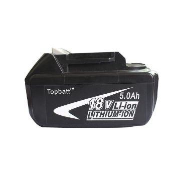 Topbatt Makita BL1850 18V LXT 5.0 Ah Lithium-Ion Replacement Battery Bl1830 Bl1815 Bl1835 194205-3 Lxt-400 196673-6