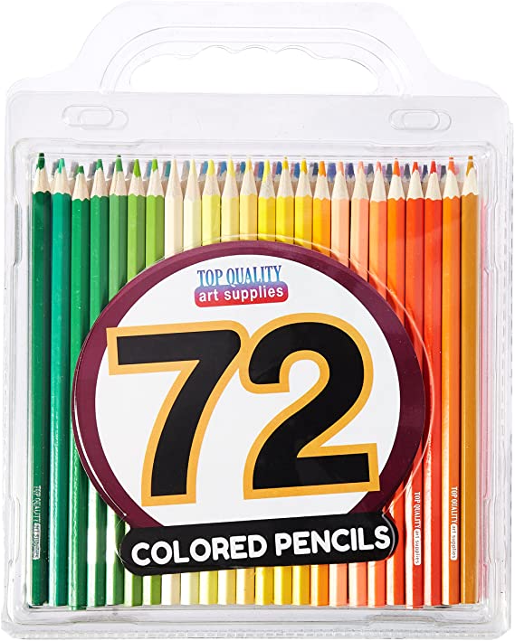Colored Pencil Set with Case, 7-Inch, Pack of 72