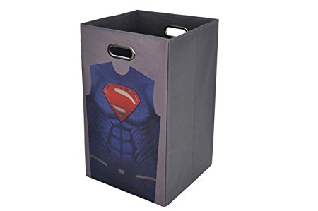 Modern Littles Batman vs Superman Grey Folding Laundry Bin