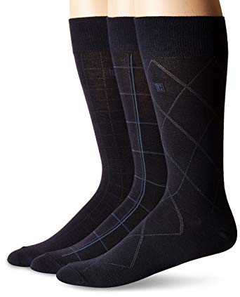 Chaps Men's Assorted Classic Fashion Pattern Dress Crew Socks (3 Pack)