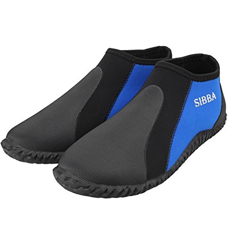 Sibba 3.5mm Premium Neoprene Low Top Diving Boots Wetsuits Pull On Boot Water Sports Boots Shoes for Women and Men