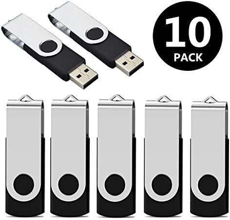 Aiibe 32 GB Flash Drive USB 3.0 USB Flash Drives 10 Pack Thumb Drive USB Stick Jump Drive 32GB 3.0 - Black