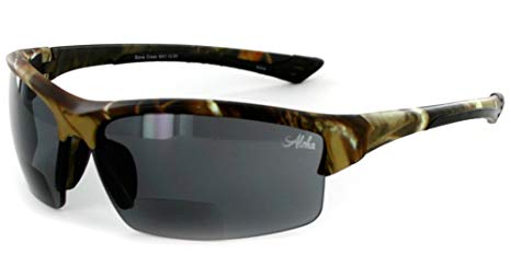 Aloha Eyewear Stone Creek MX1 Men's Wrap-Around Bifocal Reading Sunglasses (Camouflage  2.50)