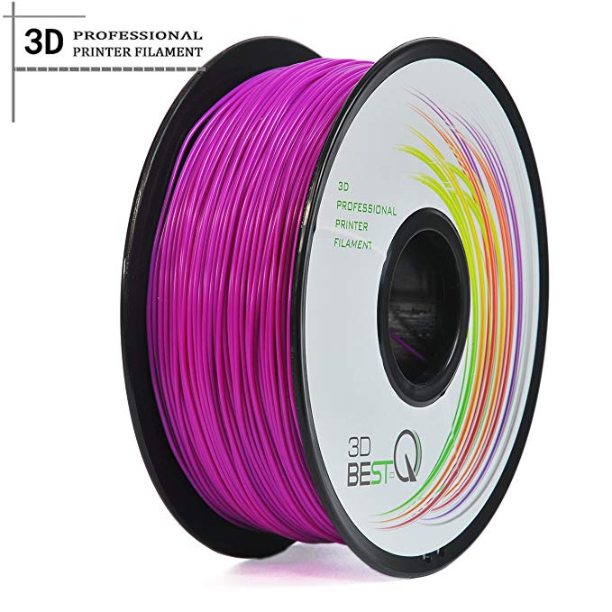 3D BEST-Q PLA 1.75mm Purple 3D Printer Filament, Dimensional Accuracy  /- 0.03 mm, 1KG Spool, Purple