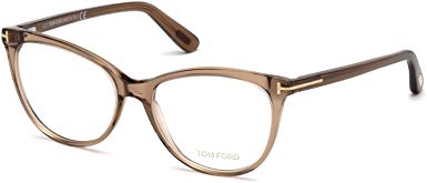 TOM FORD Eyeglasses FT5513 045 Shiny Light Brown