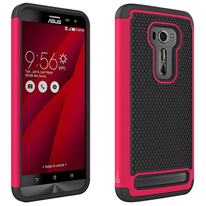 Asus Zenfone 2 Laser 5.5" Case, CoverON® [HexaGuard Series] Slim Hybrid Hard Phone Cover Case for Asus Zenfone 2 Laser 5.5" ZE551KL / ZE550KL - Hot Pink & Black