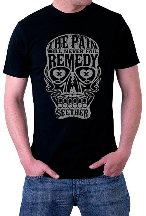 Seether The Pain Will Never Fail Remedy Skull Band Men's T-Shirt