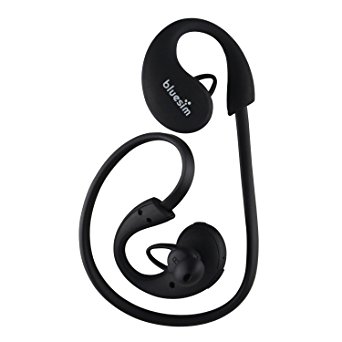Bluetooth Headphones, Bluesim 4.0 Wireless Headphones earphone headset Running Gym Exercise for Iphone 6s Plus 5s 4s Galaxy S6 S5 and Android Tablet (Black)