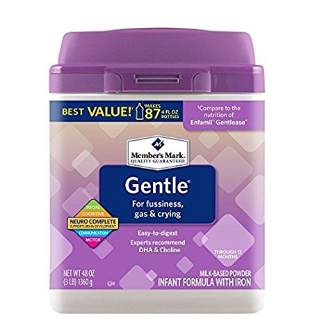 Member's Mark Infant Formula, Gentle (48 oz.)