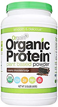 Orgain Organic Plant Based Protein Powder, Creamy Chocolate Fudge, 2.03 Pound, 1 Count