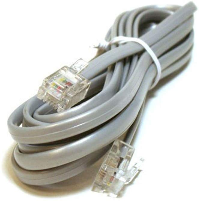 Monoprice 100928RJ11 6P4C Straight Landline Telephone Cable, 7-Feet for Data