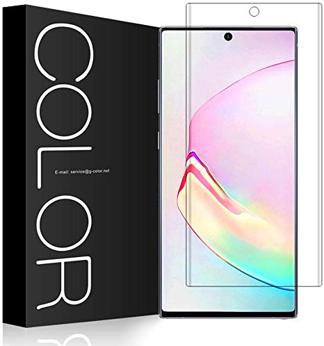 G-Color Screen Protector Compatible for Galaxy Note 10, 3D Glass [Fingerprints Sensor Compatible][Full Adhesive][Case Friendly] Tempered Glass Screen Protector for Samsung Galaxy Note 10