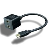 Aftermarket Product Brand New Black HDMI Male To Dual HDMI Female 1 to 2 Way Splitter Adapter Cable For HDTV