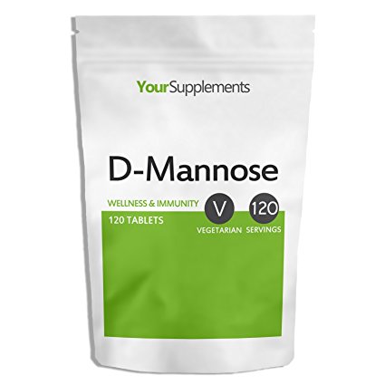 D-Mannose 1000mg 120 Tablets - Natural Cystitis and UTI Support