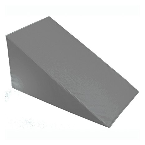 7”, 10”, 12”- inch Foam Bed Wedge Zippered Cover / Pillow Replacement COVER (24" X 24" X 7", Smoky)