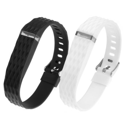 SnowCinda 3D Diamond Band for Fitbit Flex Replacement Band with Chrome Clasp Accessory Wristband