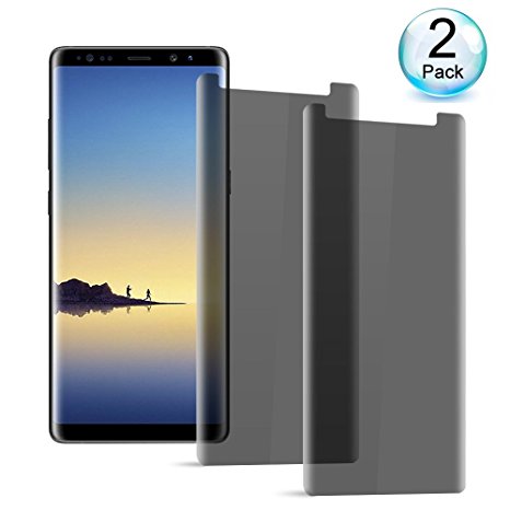 [2Pack]XKAUDIE Samsung Galaxy Note 8 Tempered Glass Screen Protector - Privacy [Anti Privacy][Case-Friendly][9H Hardness][No Bubble][Anti Peeping] For Samsung Galaxy Note 8