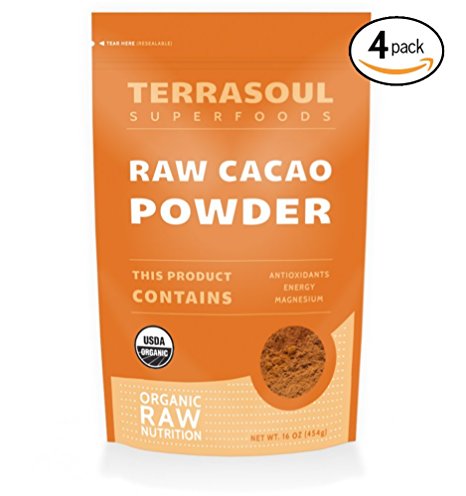 Terrasoul Superfoods Raw Cacao Powder (Organic), 4 Pounds