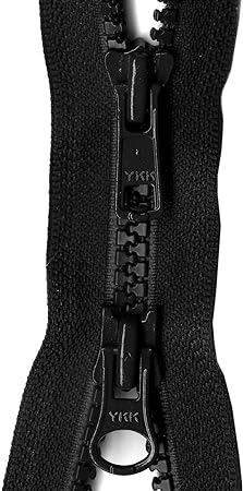 YKK Vislon 2-Way Separating Zipper, 36", Black