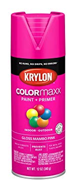 Krylon K05528007 COLORmaxx Spray Paint, Aerosol, Mambo Pink