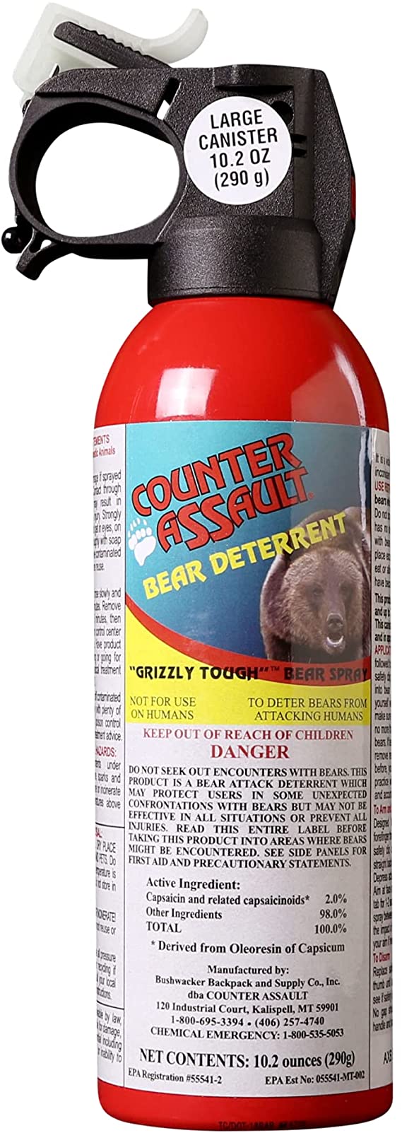 Counter Assault Bear Spray Canister, 10.2 oz