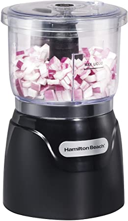 Hamilton Beach (72850) Food Processor Mini Chopper, 3 Cup, Electric, Black (Renewed)