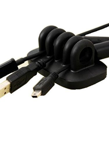 WZYuan desk cables management black power cords clips