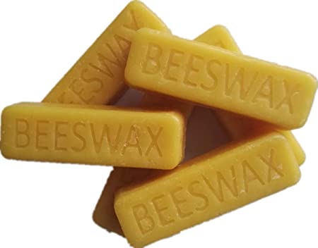 Beesworks (6) 1oz Yellow Beeswax Bars (Pack of 2) - 2 Packages of (6) 1oz Bars (6oz) - Cosmetic Grade
