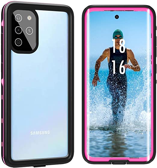 Samsung Galaxy S20  Plus Waterproof Case 5G, Shockproof S20  Full Body Case With Screen Protector, Water Resistant Dustproof Dropproof Dirtproof Cover for Samsung Galaxy S20  5G 6.7" (Clear Pink)