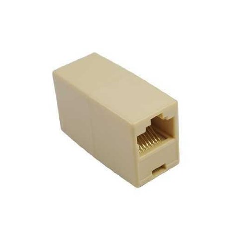 RJ45 Ethernet cable connector, F-to-F type, Almond color