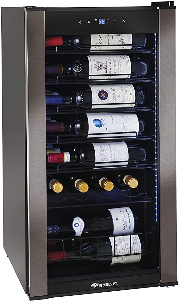 Wine Enthusiast VinoView 28-Bottle Wine Fridge – Freestanding Refrigerator