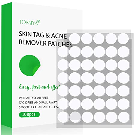 Skin Tag and Acne Remover Patches, 108 Top-Grade Skin Tag Remover Pads