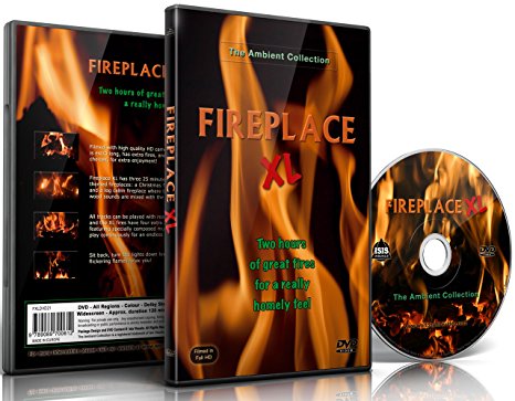 Fire DVD - Fireplace XL - Extra Long Open Hearth Fires with Burning Wood Sounds